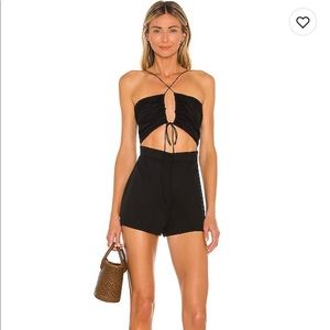 Black Superdown Romper